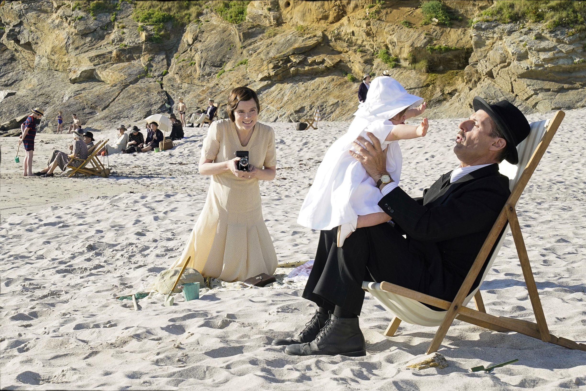 A beach holiday scene from the film De Gaulle.